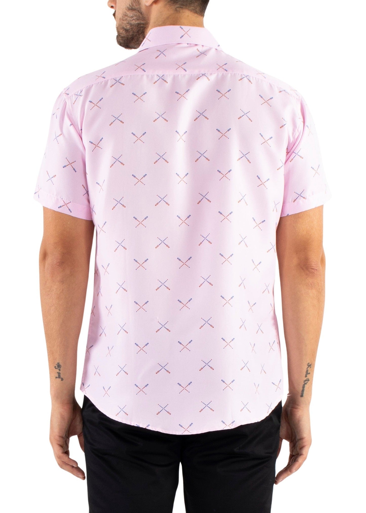 'Pink Sailor' - Button Up Short Sleeve Shirt