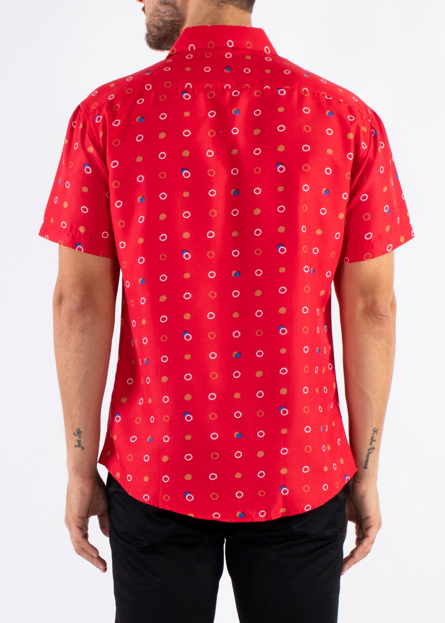 'CircleDots' - Button Up Short Sleeve Shirt