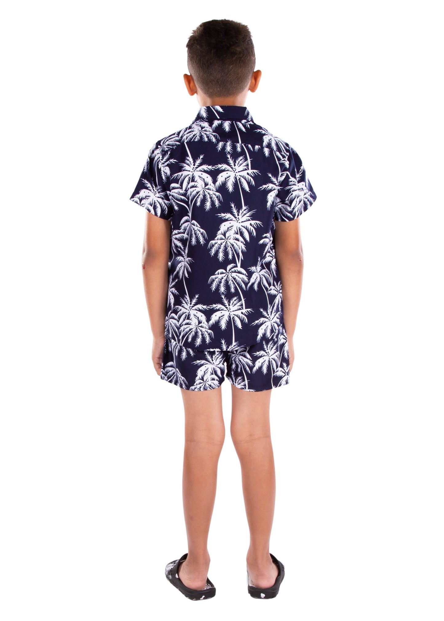 Kids' Navy Tropical Print Set