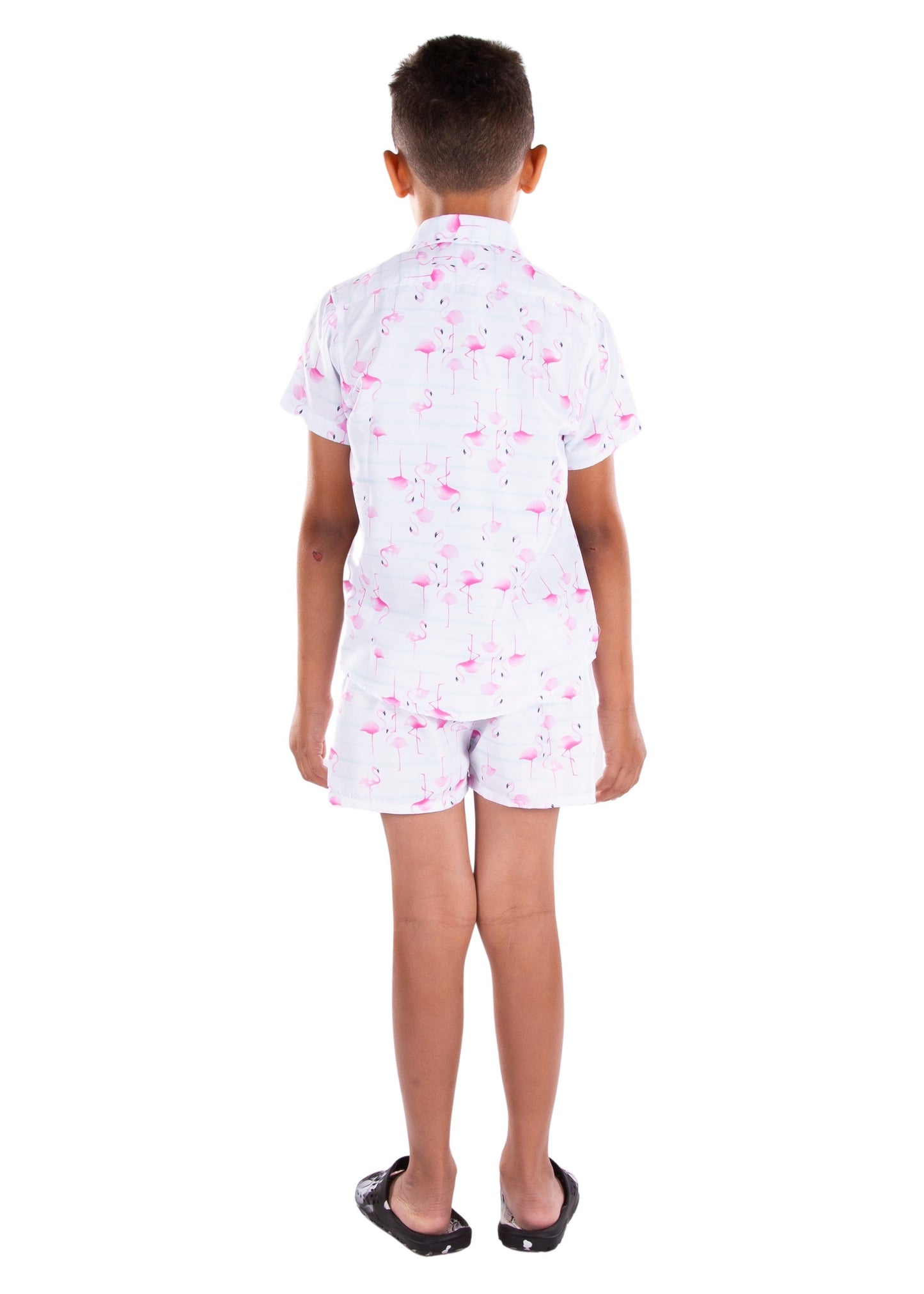 Kids' White Tropical Print Set