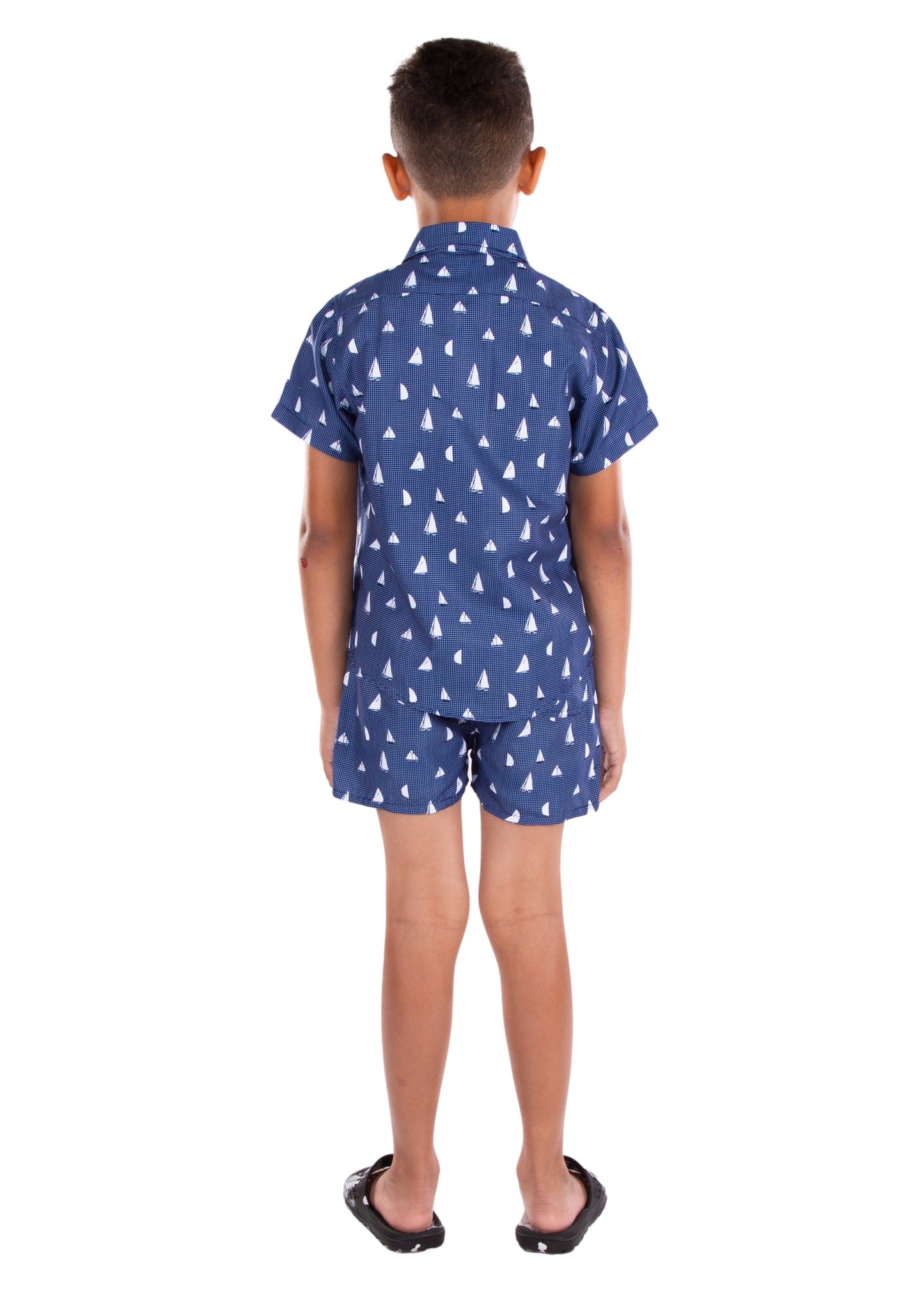 Kids' Navy Nautical Print Set