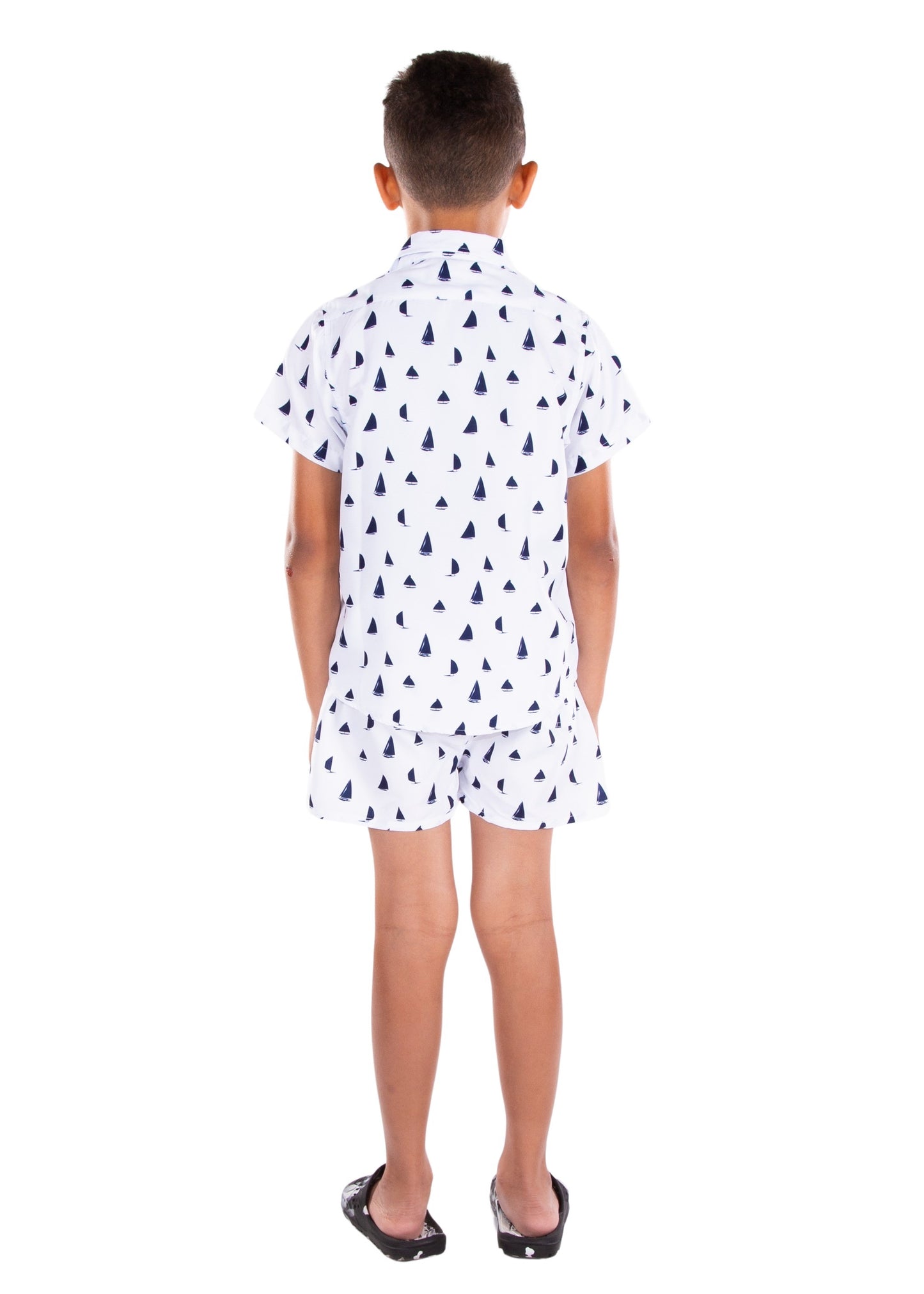 Kids' White Nautical Print Set