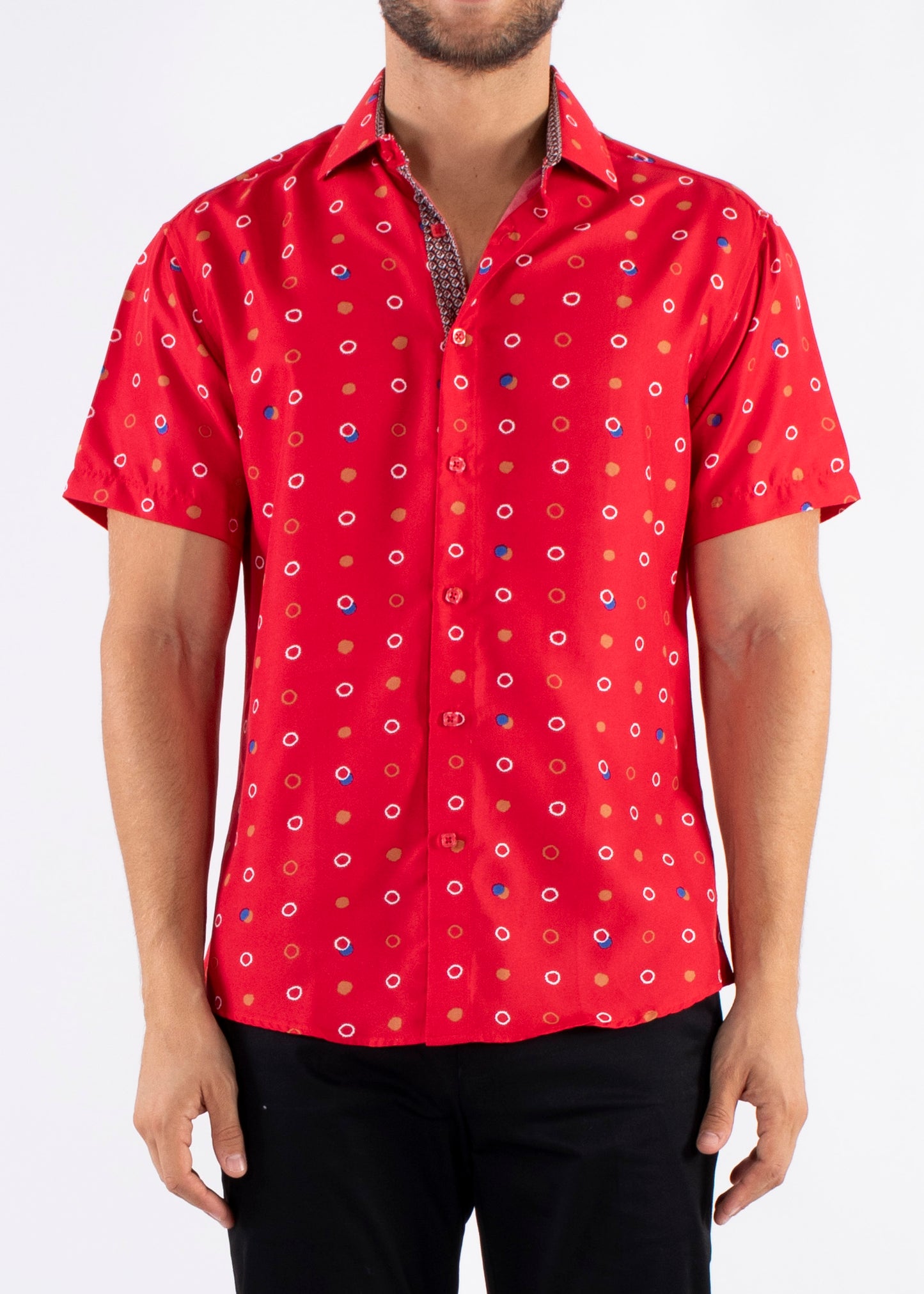 'CircleDots' - Button Up Short Sleeve Shirt
