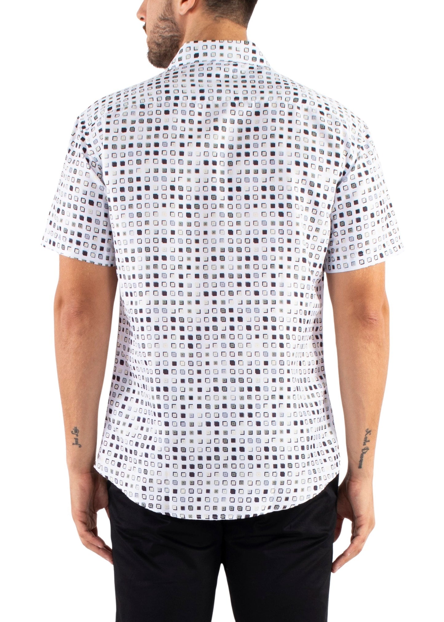 'Mini Square' - Button Up Short Sleeve Shirt