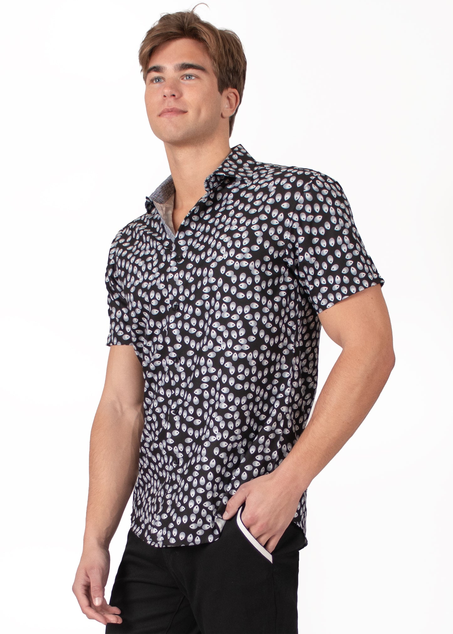 'Raindrop Rhythm' Short Sleeve Shirt